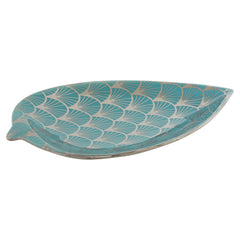 Centerpiece DKD Home Decor Turquoise Porcelain 27,5 x 16 x 3 cm-1