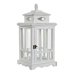 Lantern DKD Home Decor White Crystal Pinewood (22.5 x 22.5 x 47 cm)-0
