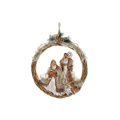 Advent wreathe DKD Home Decor Polyester (30 x 5 x 30 cm)-0