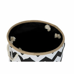 Decorative basket DKD Home Decor White Black Jute-1