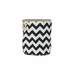 Decorative basket DKD Home Decor White Black Jute-0