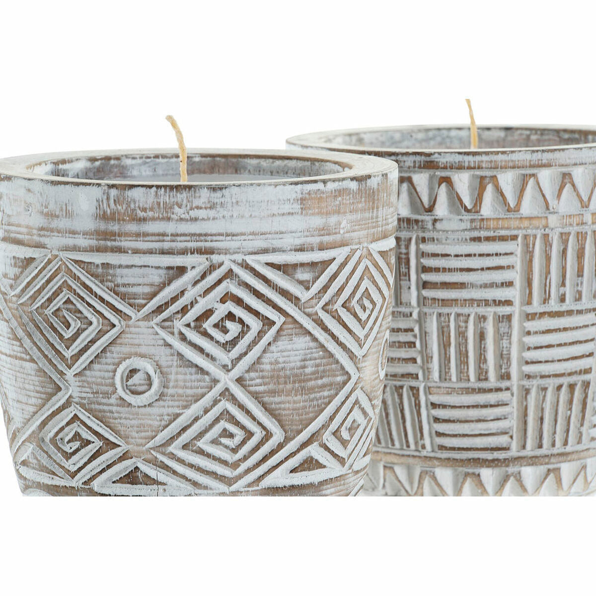 Candle DKD Home Decor Wood Wax (2 Units)-2