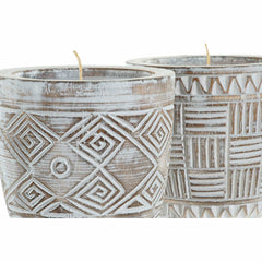 Candle DKD Home Decor Wood Wax (2 Units)-2