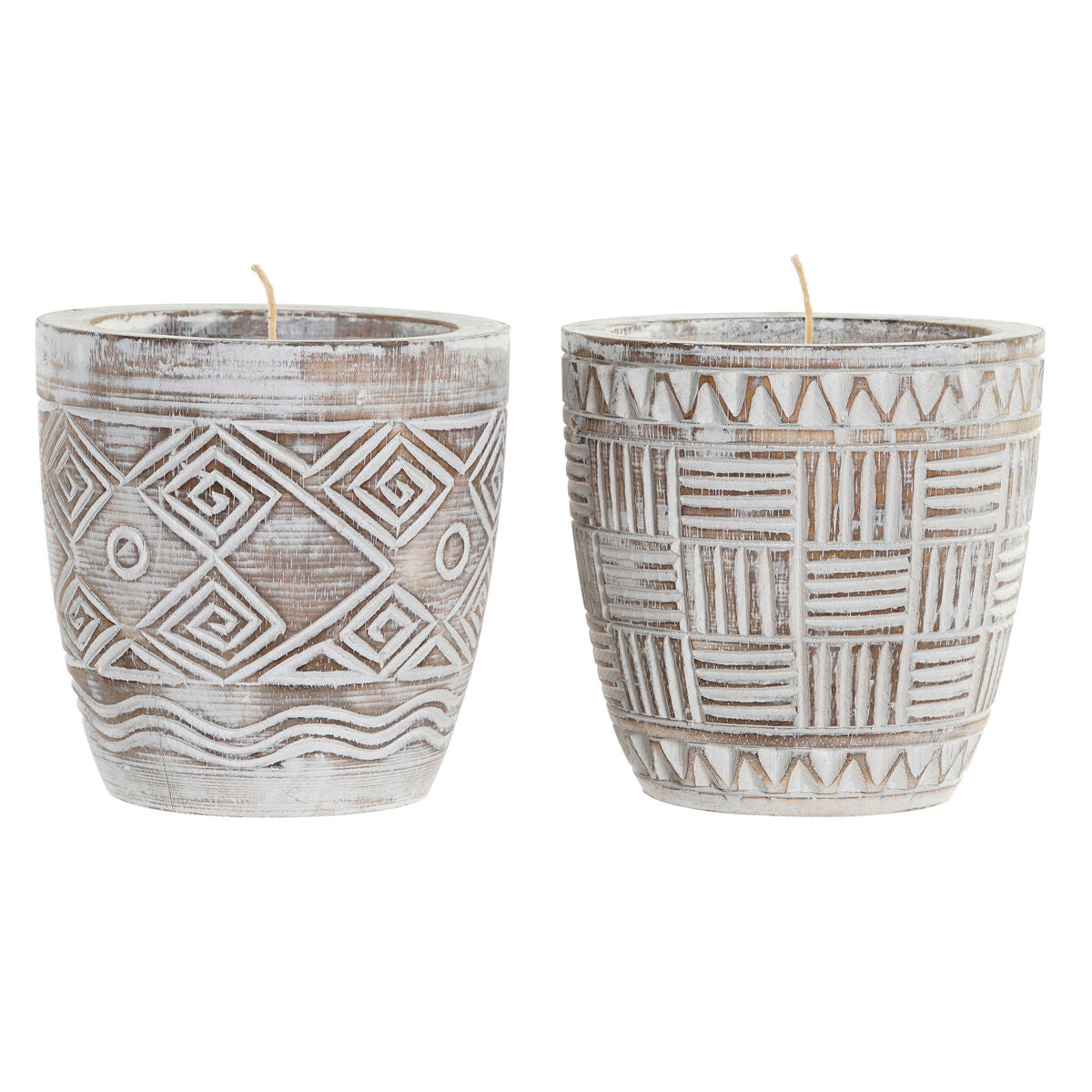 Candle DKD Home Decor Wood Wax (2 Units)-0
