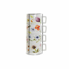 Piece Coffee Cup Set DKD Home Decor Multicolour Metal Dolomite 260 ml-0