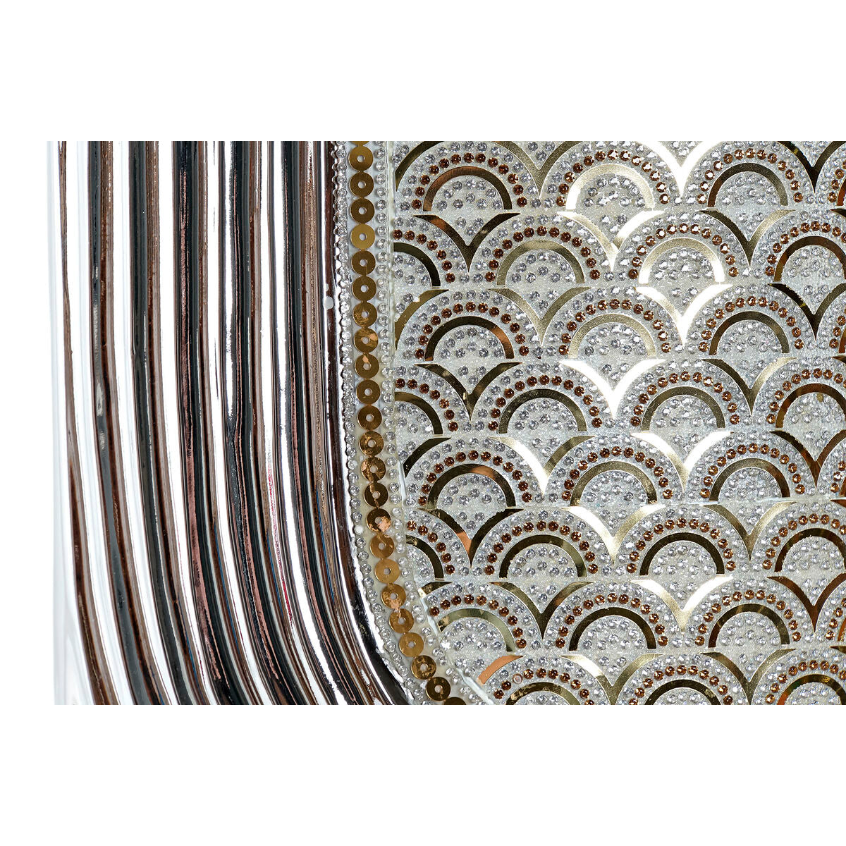 Vase DKD Home Decor Silver Golden Stoneware (24 x 13 x 47 cm)-1