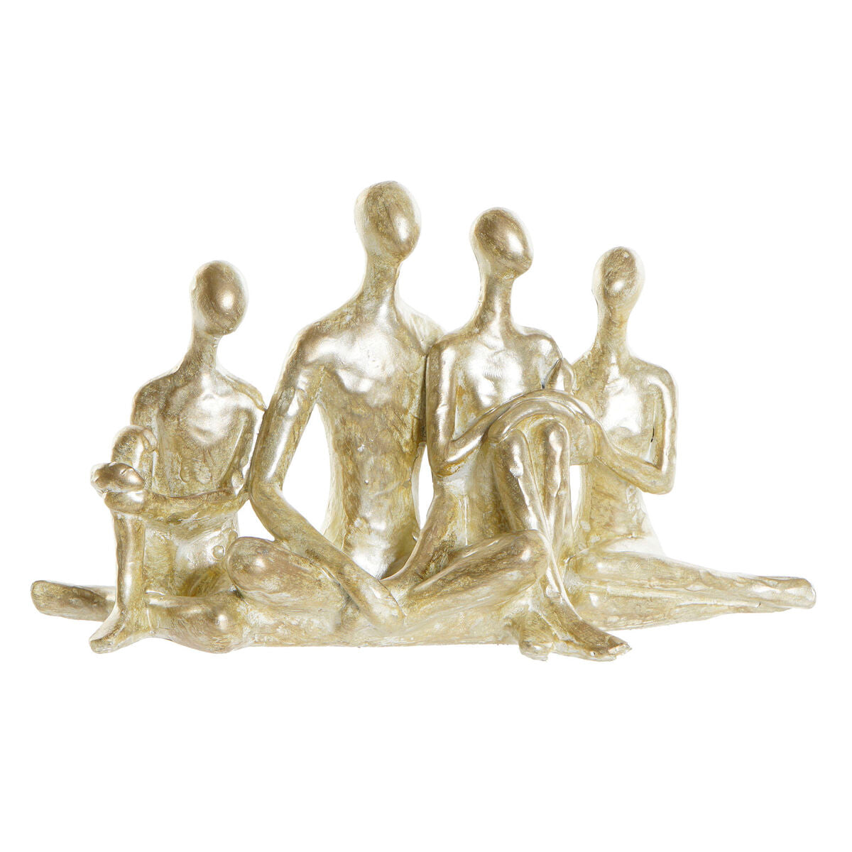 Decorative Figure DKD Home Decor Golden Family 21 x 8 x 12 cm-0