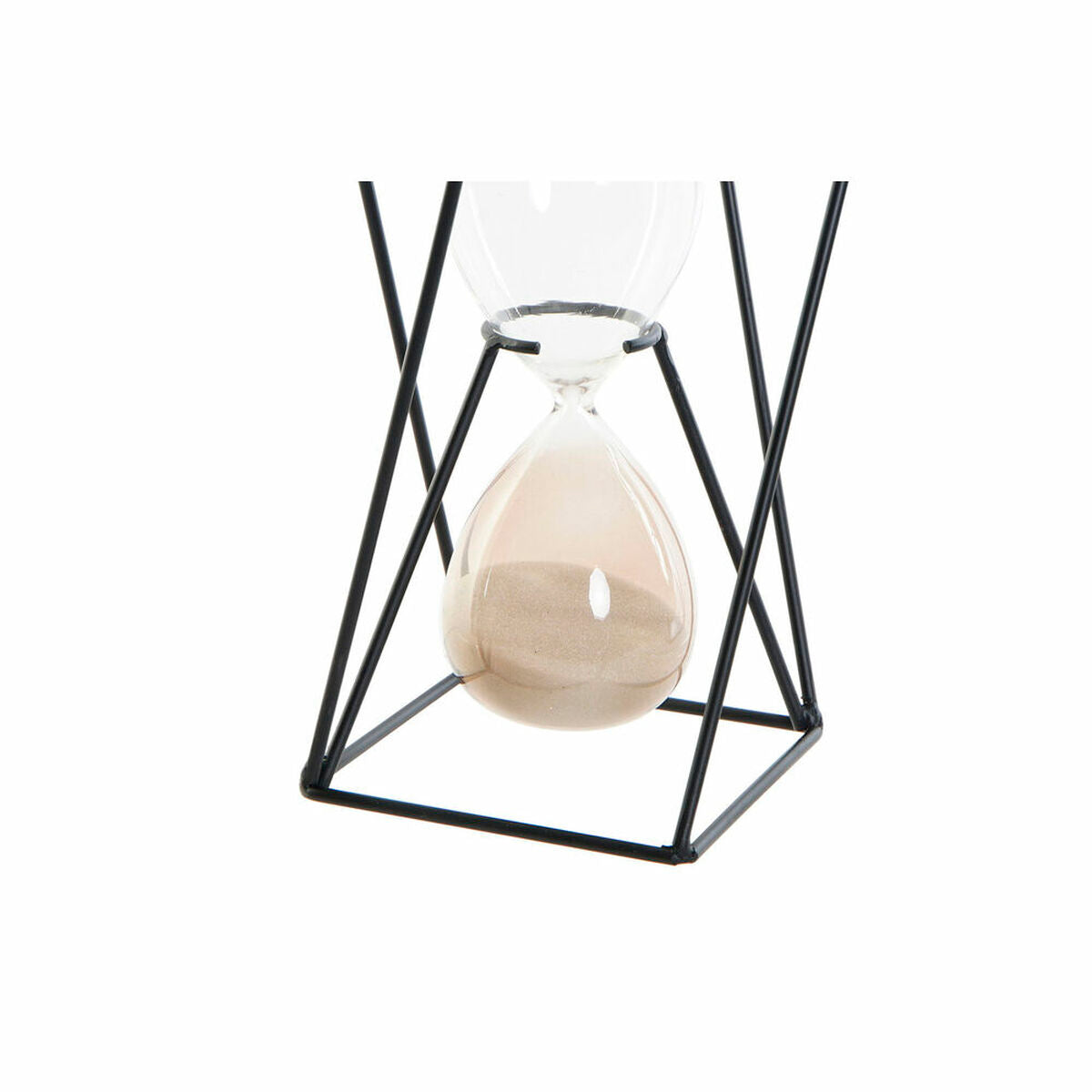 Hourglass DKD Home Decor Black Amber Terracotta 14 x 14 x 19 cm-1