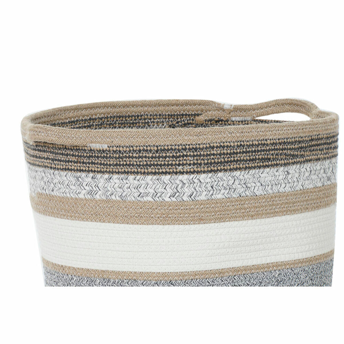 Basket set DKD Home Decor White Grey Natural Jute (2 Pieces)-2