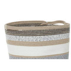Basket set DKD Home Decor White Grey Natural Jute (2 Pieces)-2