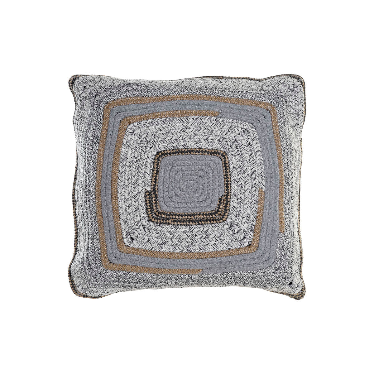 Cushion DKD Home Decor Natural Grey 40 x 10 x 40 cm Boho-0