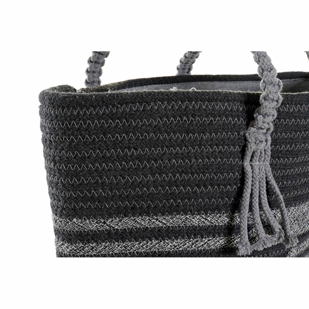 Bag DKD Home Decor 48 x 16 x 36 cm Grey-2