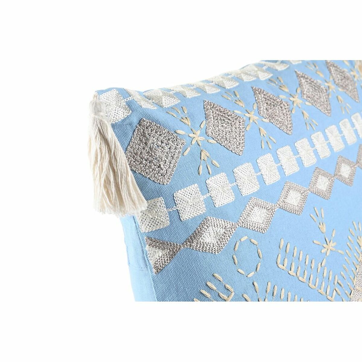 Cushion DKD Home Decor Blue White 40 x 15 x 40 cm-2