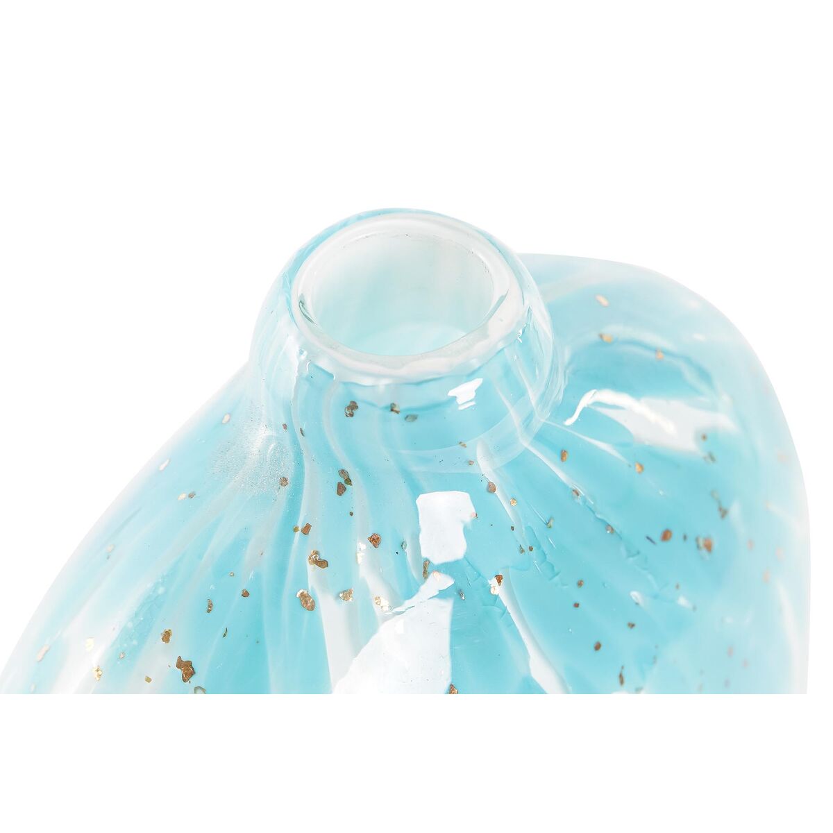 Vase DKD Home Decor Blue Crystal Mediterranean 12,5 x 6,5 x 28 cm-1