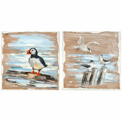 Canvas DKD Home Decor Pinewood Canvas 45 x 2,7 x 45 cm-0