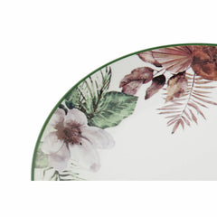 Flat plate DKD Home Decor Flowers Porcelain (27 x 27 x 2 cm)-3