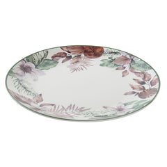 Flat plate DKD Home Decor Flowers Porcelain (27 x 27 x 2 cm)-2