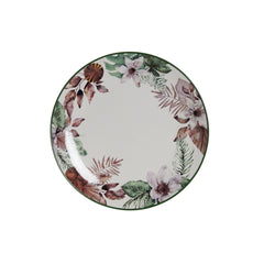Flat plate DKD Home Decor Flowers Porcelain (27 x 27 x 2 cm)-0