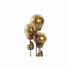 Decorative Figure DKD Home Decor Black Golden 14 x 14 x 22 cm-2