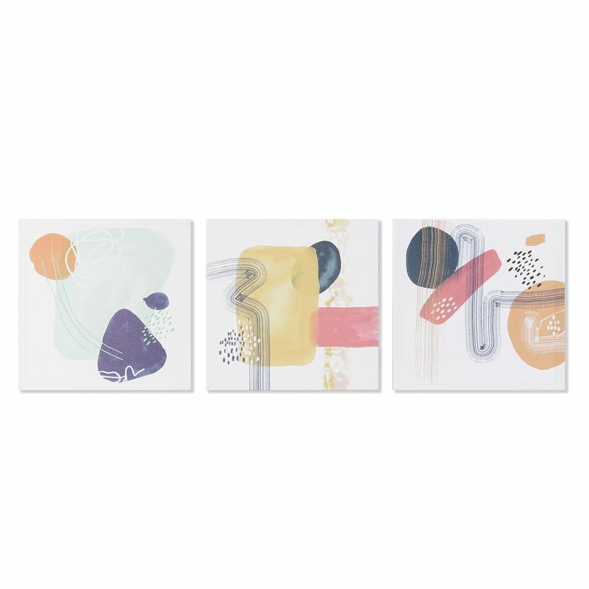 Canvas DKD Home Decor Pinewood Canvas 40 x 1,8 x 40 cm-0