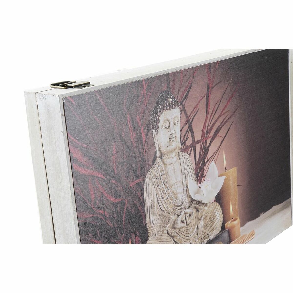 Decorative box DKD Home Decor Multicolour MDF Wood Buddha Counter (2 Units)-3