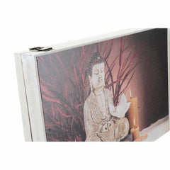 Decorative box DKD Home Decor Multicolour MDF Wood Buddha Counter (2 Units)-3