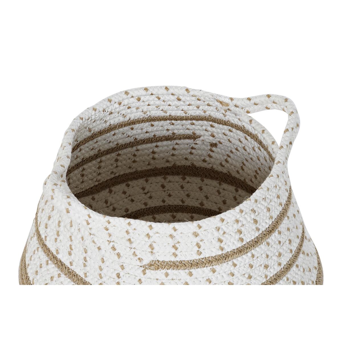 Basket set DKD Home Decor White Brown Grey Jute (2 Pieces) (2 Units)-3