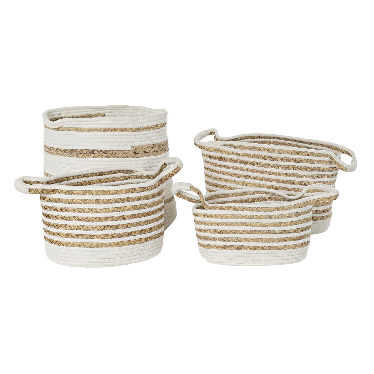 Basket set DKD Home Decor Seagrass Boho 36 x 36 x 34 cm-2