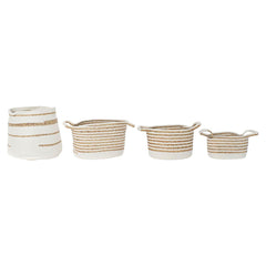 Basket set DKD Home Decor Seagrass Boho 36 x 36 x 34 cm-0