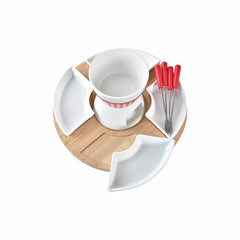 Fondue DKD Home Decor Red 26,5 x 26,5 x 1,5 cm (10 pcs)-1