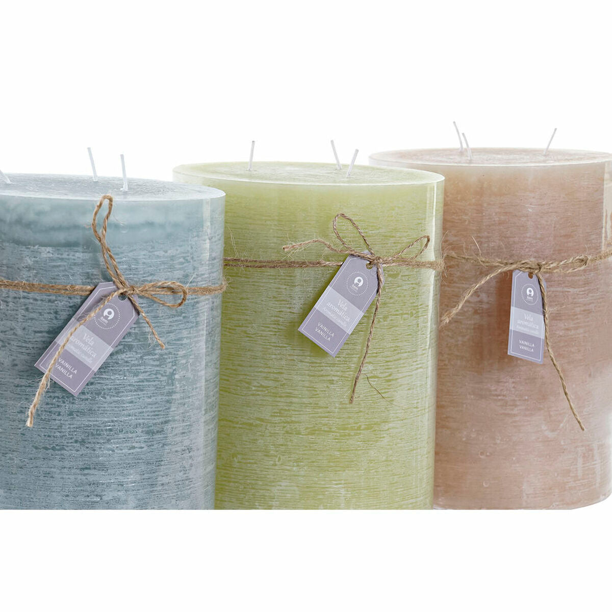 Candle DKD Home Decor Vanilla Wax (3) (3 Pieces)-2