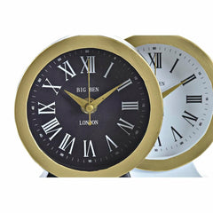 Table clock DKD Home Decor White Black (2 Units)-2