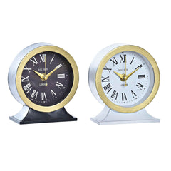 Table clock DKD Home Decor White Black (2 Units)-0
