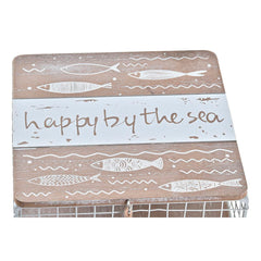 Decorative box DKD Home Decor White Brown Wood Metal Spirals Mediterranean-1
