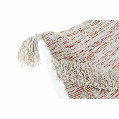 Cushion DKD Home Decor Beige Orange 45 x 10 x 45 cm Fringe-1