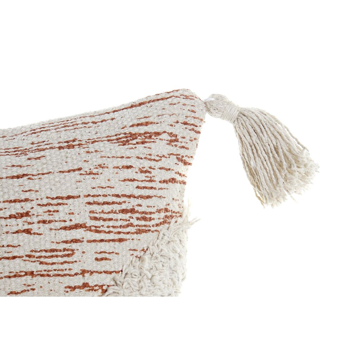 Cushion DKD Home Decor Beige Orange 45 x 10 x 45 cm Fringe-3