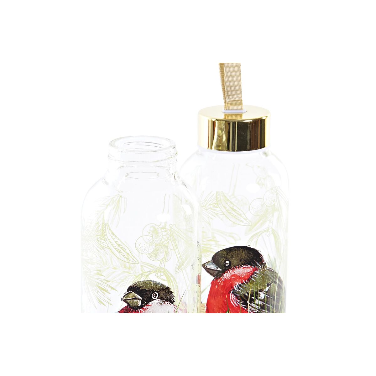 Bottle DKD Home Decor Bird Crystal PVC (550 ml) (2 Units)-2