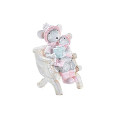 Christmas bauble DKD Home Decor Mouse Resin (8 x 5,5 x 10 cm)-0