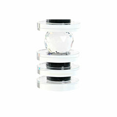 Candleholder DKD Home Decor Blue Black Crystal 6 x 6 x 16 cm-3