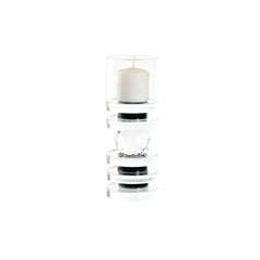 Candleholder DKD Home Decor Blue Black Crystal 6 x 6 x 16 cm-0