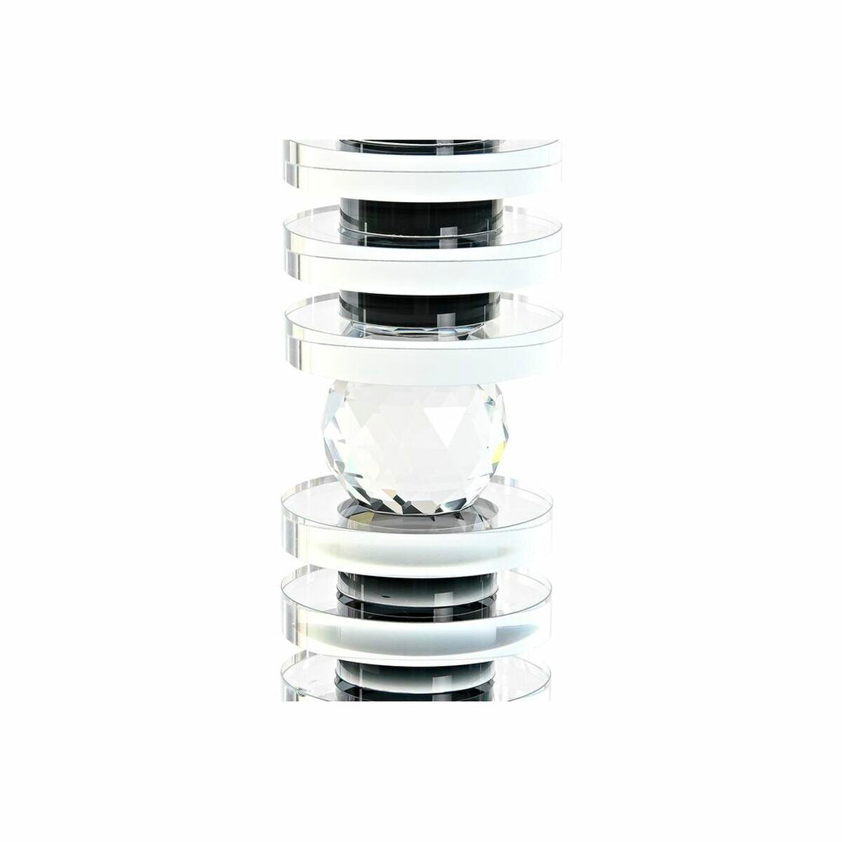 Candleholder DKD Home Decor 6 x 6 x 28 cm Crystal Black Transparent-3