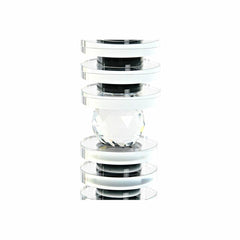 Candleholder DKD Home Decor 6 x 6 x 28 cm Crystal Black Transparent-3