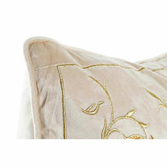 Cushion DKD Home Decor Golden 45 x 10 x 45 cm Flowers-3