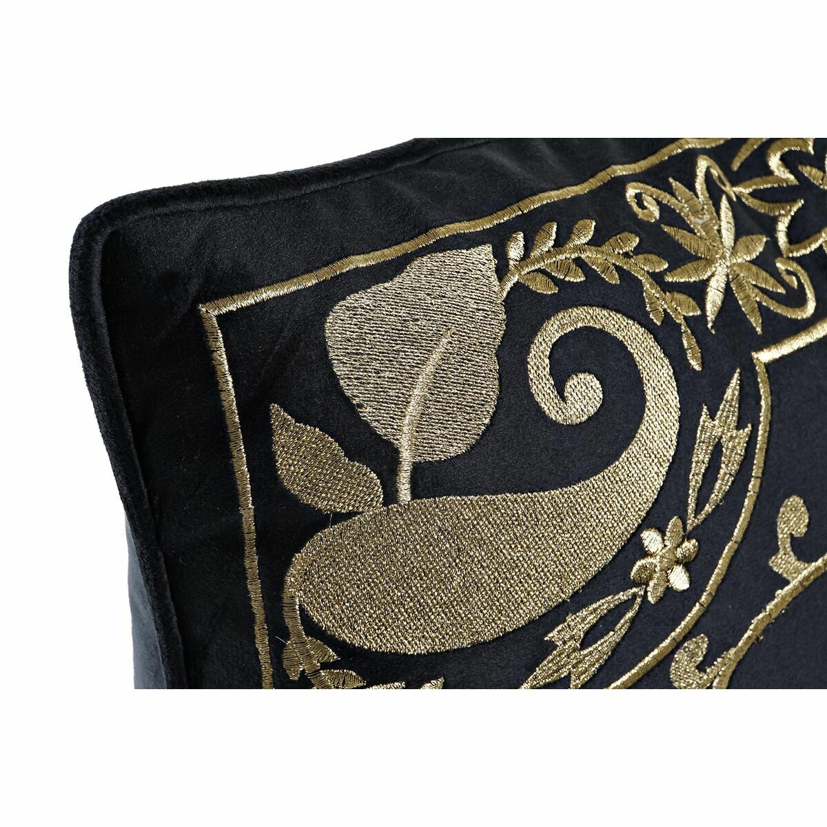 Cushion DKD Home Decor Black Golden 45 x 10 x 45 cm Arab-1