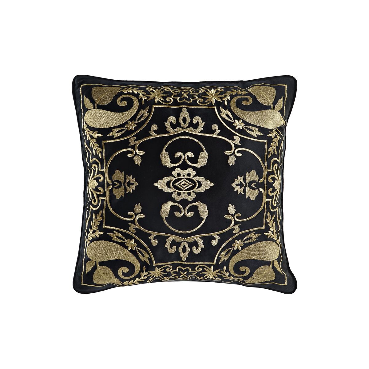 Cushion DKD Home Decor Black Golden 45 x 10 x 45 cm Arab-0