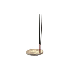 Essential oil burner DKD Home Decor Wood Aluminium Buddha Arab Ø 10 cm-2