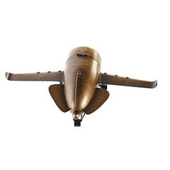 Table clock DKD Home Decor Golden Silver Aeroplane (2 Units)-2