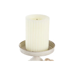 Candleholder DKD Home Decor 13 x 13 x 17,5 cm Metal White-1