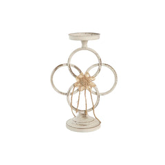 Candleholder DKD Home Decor 24 x 13 x 34 cm Metal White-0