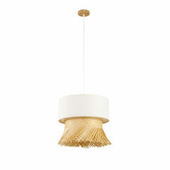 Ceiling Light DKD Home Decor Polyester Bamboo (40 x 40 x 39 cm)-0